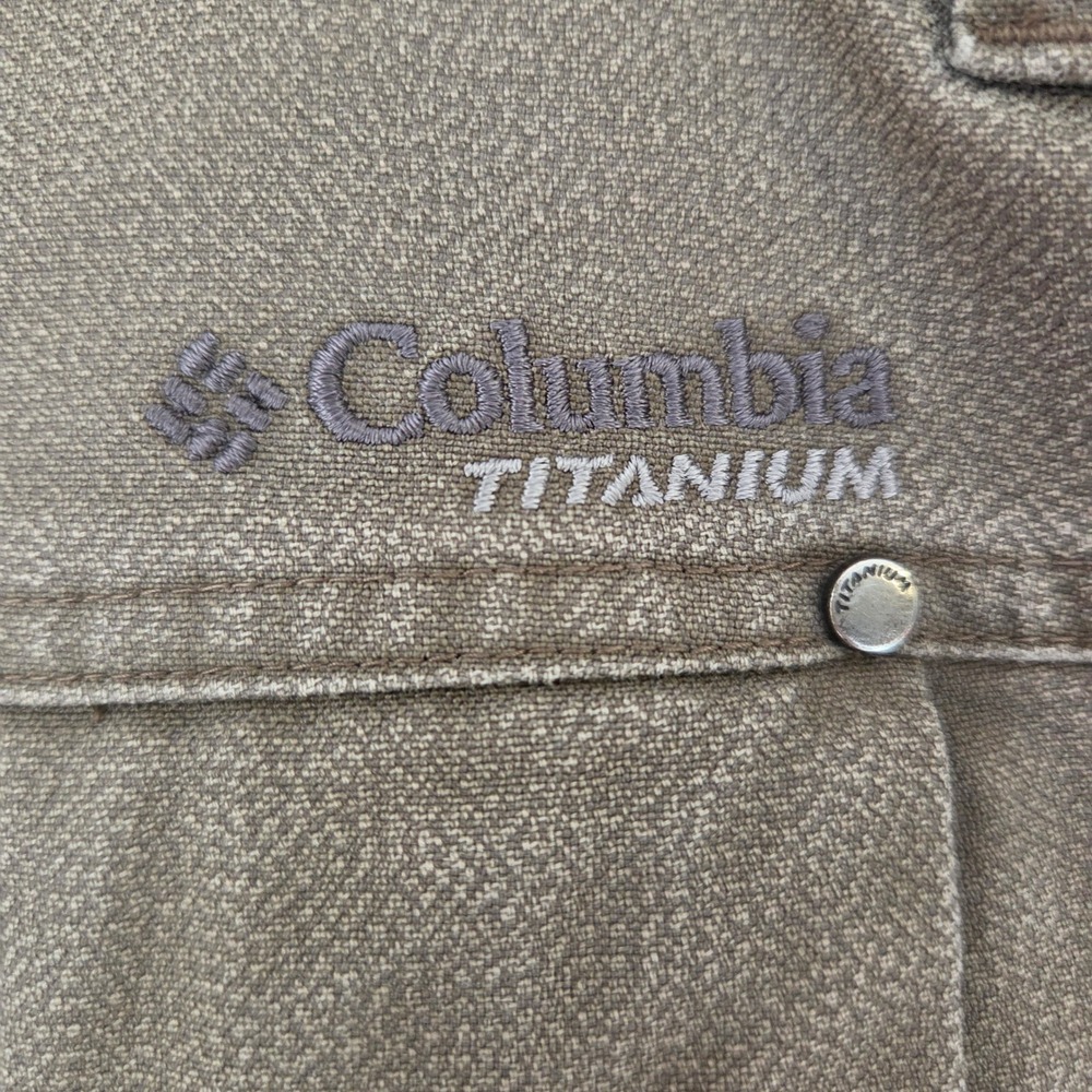 Columbia Titanium Mens Brown Utility Hiking Pants 34x30 Articulated Knee